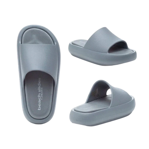 NIB! J/Slides Gray Eva Squish Beach Slides - Women’s Size 8M - Picture 1 of 9